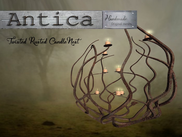 ANTICA Twisted Rusted Candle Nest