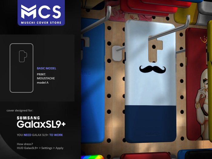 Basic Cover [mustache] for GalaxSL9