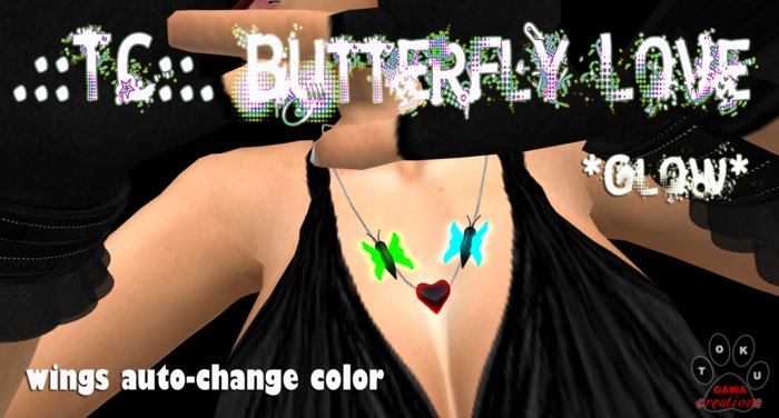.::TC::.Butterfly Love Necklace *glow*