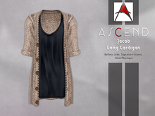 //Ascend// Jacob Long Cardigan w Tank - Bisque [ADD ME]