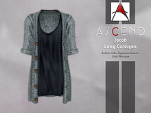 //Ascend// Jacob Long Cardigan w Tank - Dove [ADD ME]