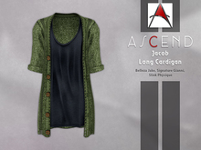 //Ascend// Jacob Long Cardigan w Tank - Olivedrab [ADD ME]