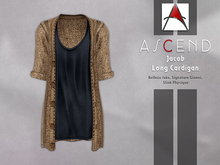 //Ascend// Jacob Long Cardigan w Tank - Sand [ADD ME]