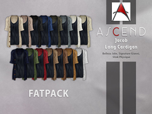 //Ascend// Jacob Long Cardigan w Tank - Fatpack [ADD ME]