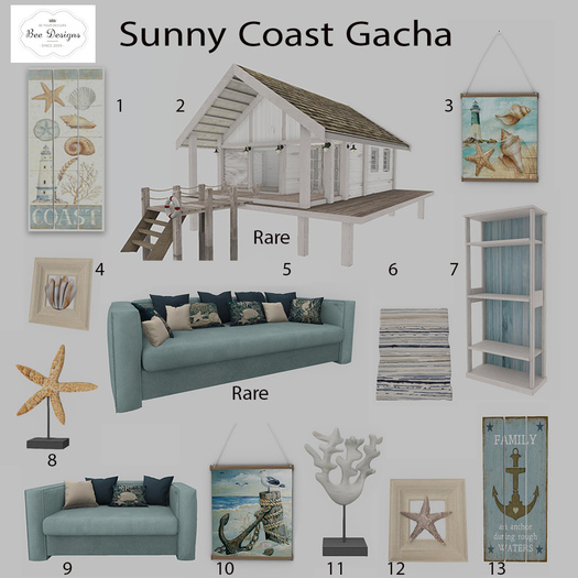 Bee Designs Sunny Coast gacha 2 RARE