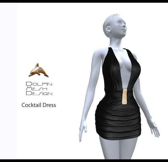 [Dolphin Design Mesh]Cocktail Dress