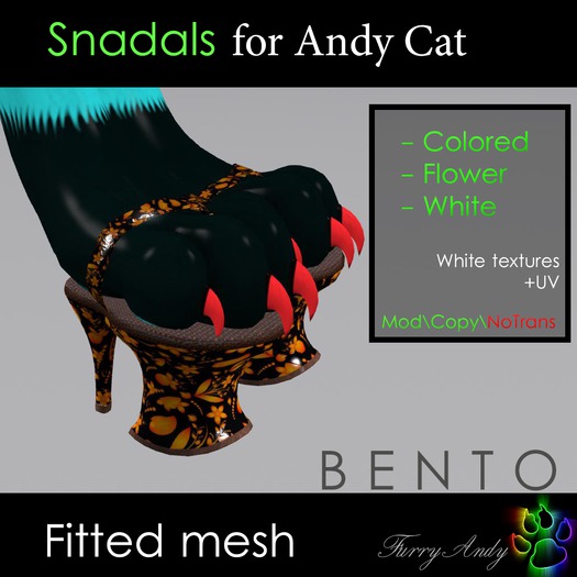 Furry Andy - Snadals for Andy Cat