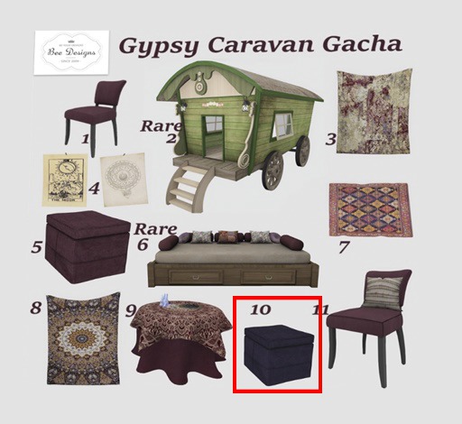 Bee designs Gypsy caravan Gacha 10