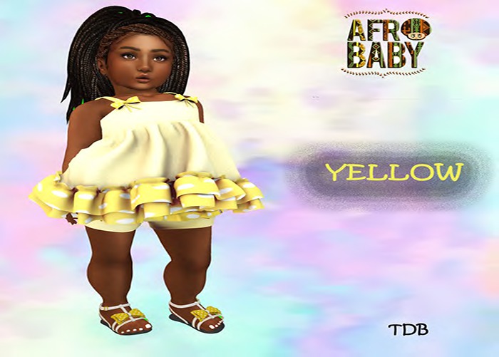 *AFroBaby* Sister Dress ~Yellow