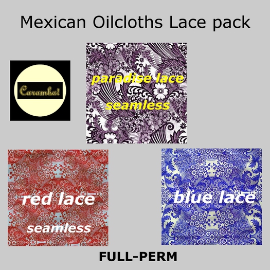 Mexican Oilcloths Lace pack