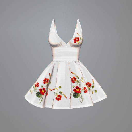 Red Wild Geranium Slink Dress