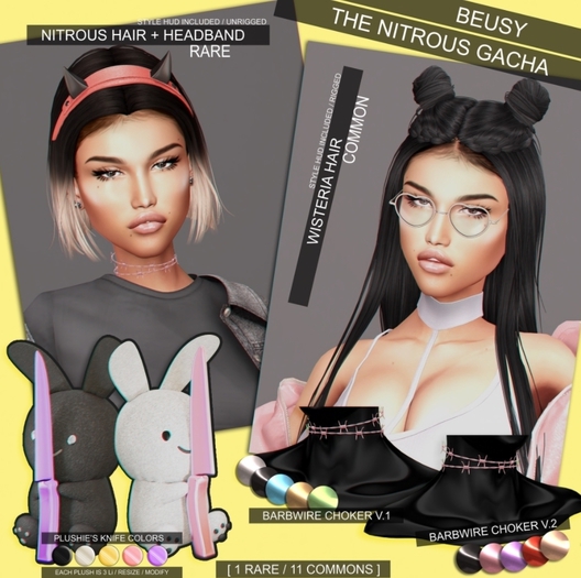 Beusy: Max Plushie / Black [Nitrous Gacha] COMMON