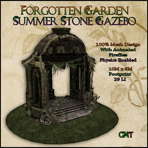 Forgotten Garden Summer Stone Gazebo