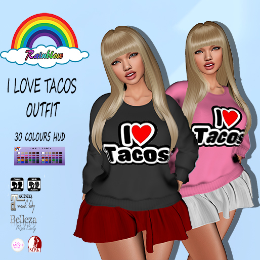 ((RBS))  I LOVE TACOS (WEAR)