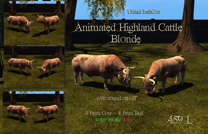 *UI* Animated Highland Cattle Blonde v