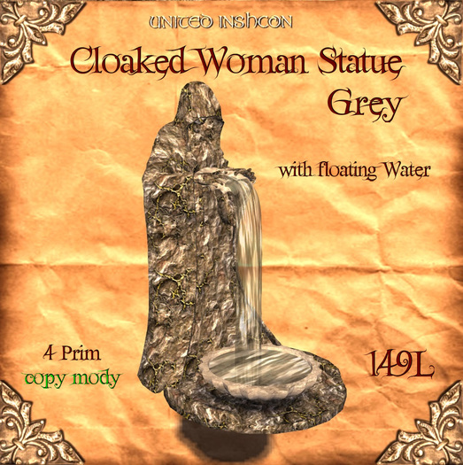 *UI* Cloaked Woman Statue Grey v
