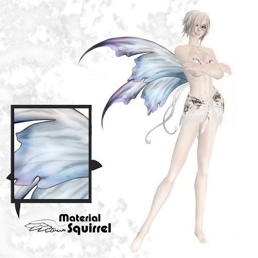 Isolde Wings in Mist - Flexi Scripted Wings for Fairies and Fairy Avs 