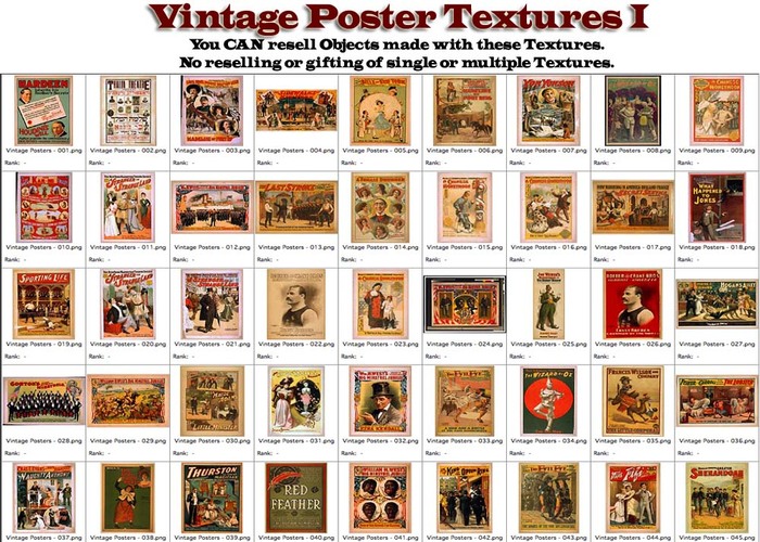 Shabby Chic Vintage Poster Textures I
