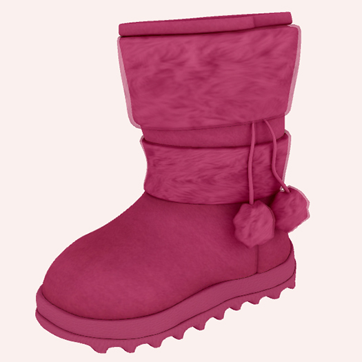 Second Life Marketplace Lula Belle Dolly Pompom Boots Hot Pink Boxed second life marketplace