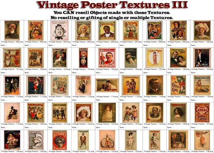 Shabby Chic Vintage Poster Textures III