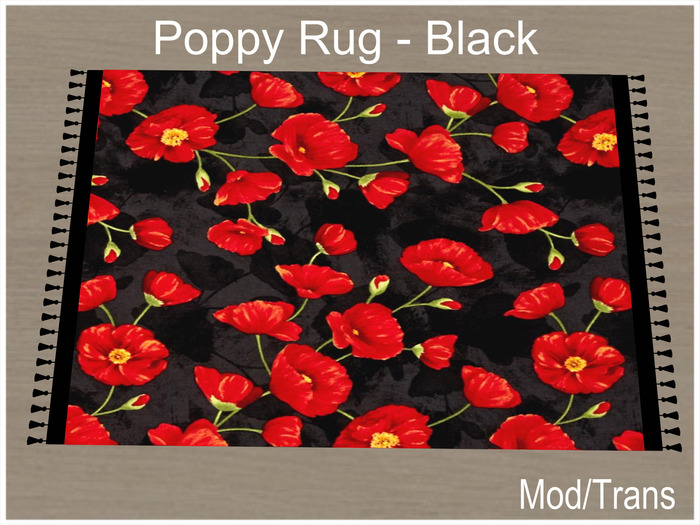 *CC* Poppy Rug - Black 