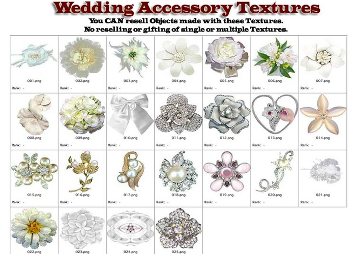 Shabby Chic Wedding Accessory Textures