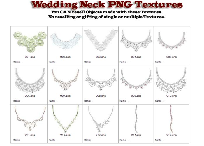 Shabby Chic Wedding Neck Textures