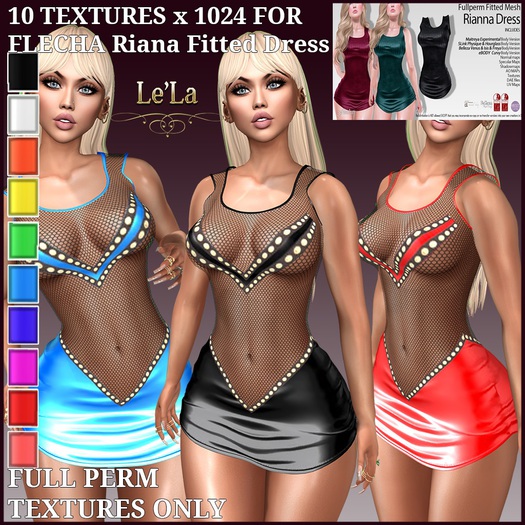 FLECHA Riana Fitted Dress Texture Pack 1