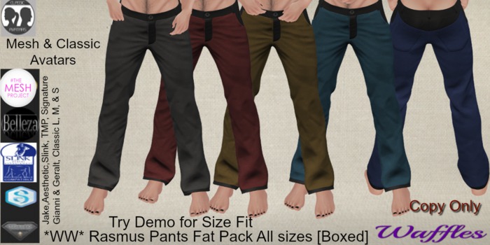*WW* Rasmus Pants Fat Pack All sizes [Boxed]