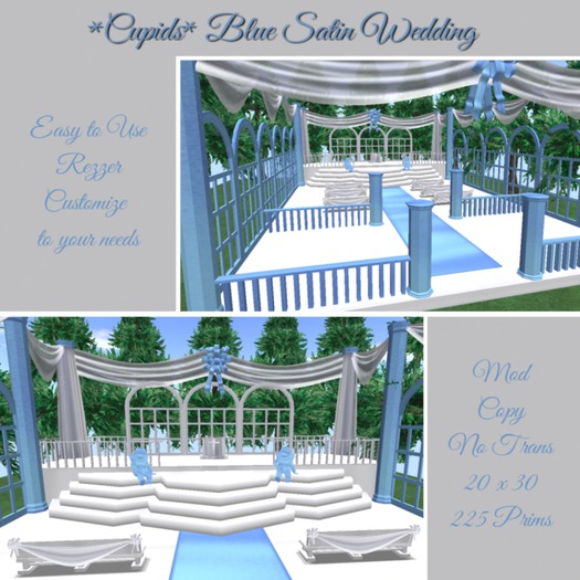 Cupids Blue Satin Wedding