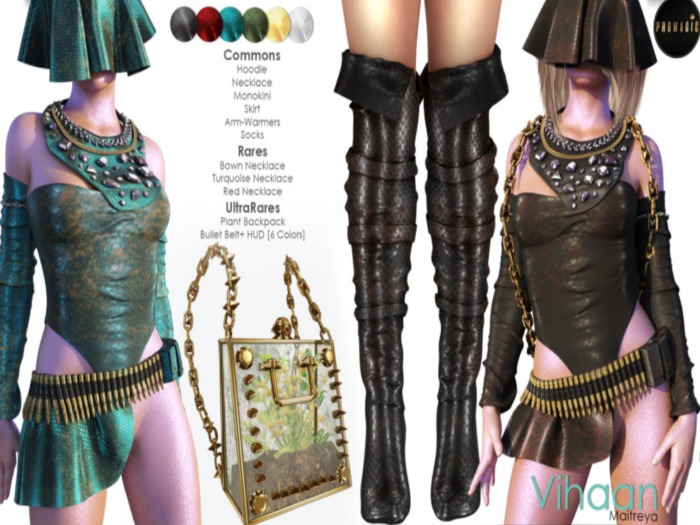 *PROMAGIC* Vihaan-RED-Monokini, Socks, Skirt, Armwarmers