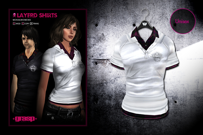 +grasp+/Layered Shirts/white+Check_pink