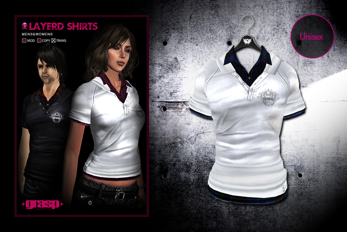 +grasp+/Layered Shirts/white+Check_blue