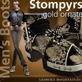 Stompyrs Gold Ornate  Men's Shoes - Resell