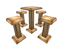 [SL]Sculpted Stools Set #1 - Copy/Mod - Menu with 4 Poses