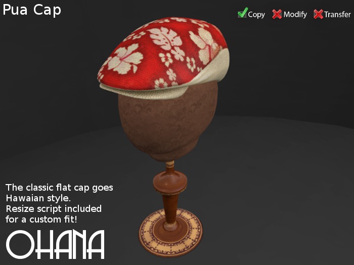 Ohana Pua Cap Linen Parrot Red (WEAR TO UNPACK)