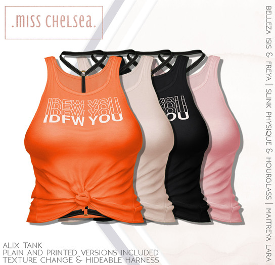 .miss chelsea. Alix Tank Colour Pack 1