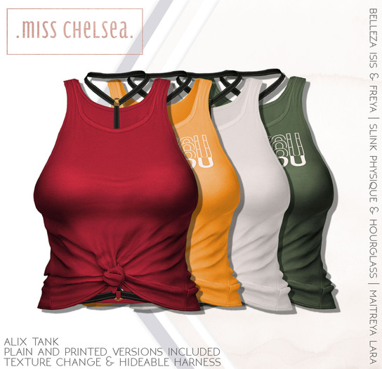 .miss chelsea. Alix Tank Colour Pack 2