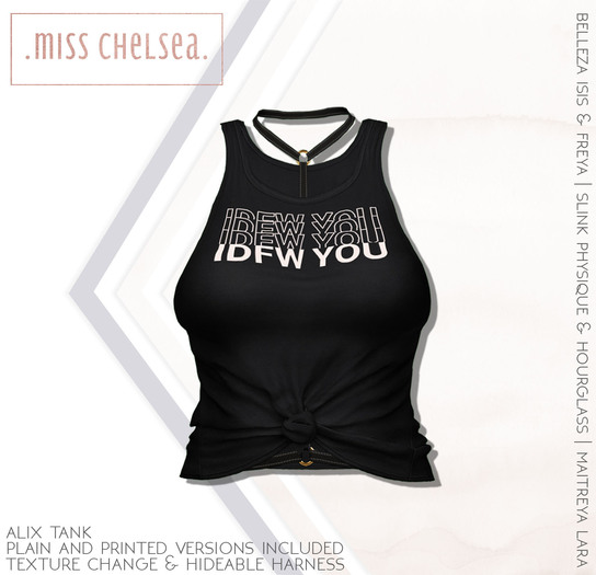 .miss chelsea. Alix Tank Black