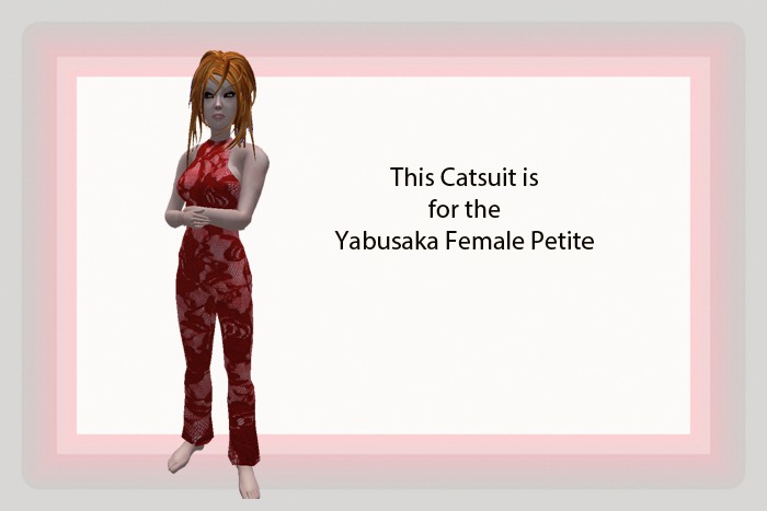 Yabsuaka Female Petite red lace catsuit 2