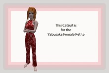 Yabusaka Female Petite Red Lace Catsuit 2