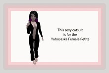 Yabusaka female Petite Black open catsuit