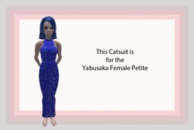 Yabusaka Female Petite Blue lace catsuit