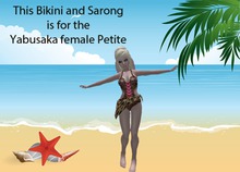 Yabusaka Female Petite Pink strap animal print bikini & sargon