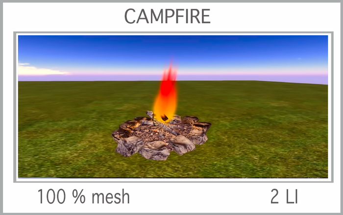 CAMPFIRE - realistic - mesh