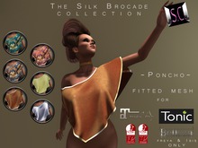 .:S.C:. Poncho - Silk Brocade