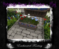 Patriotic Roses & Planter ~ Flag Bunting (Mesh)