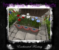 Patriotic Roses & Planter ~ Rosette Bunting (Mesh)