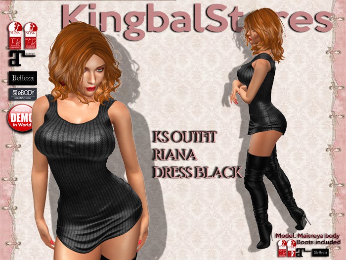 150 KS OUTFIT RIANA DRESS BLACK