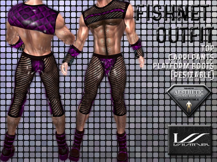 Fishnet outfit purple by whatEver